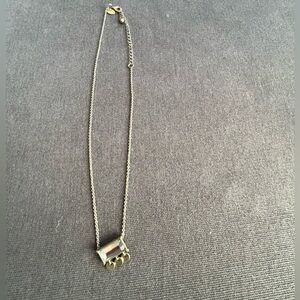 Lia Sophia Art Deco Inspired Glass Rectangle Necklace